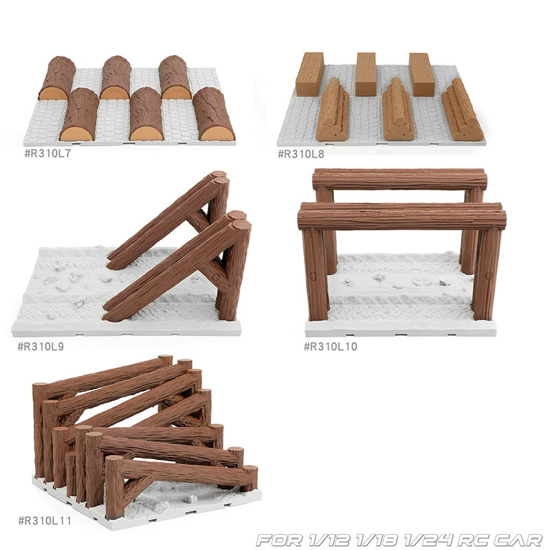 Simulated Wooden Pile Roadbloc - Rc Hobby Track recension och pris