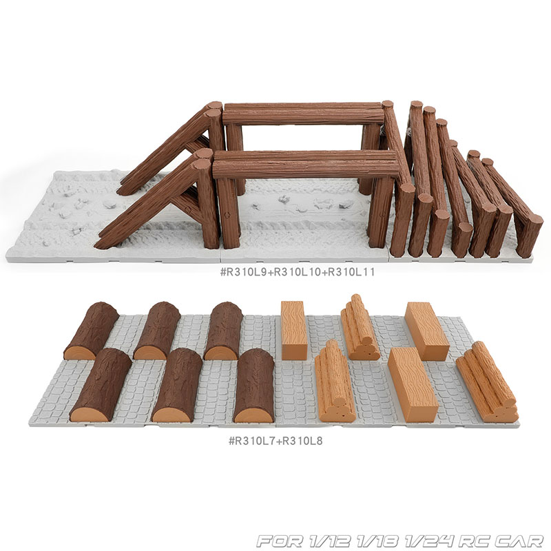 Simulated Wooden Pile Roadbloc - Rc Hobby Track recension och pris