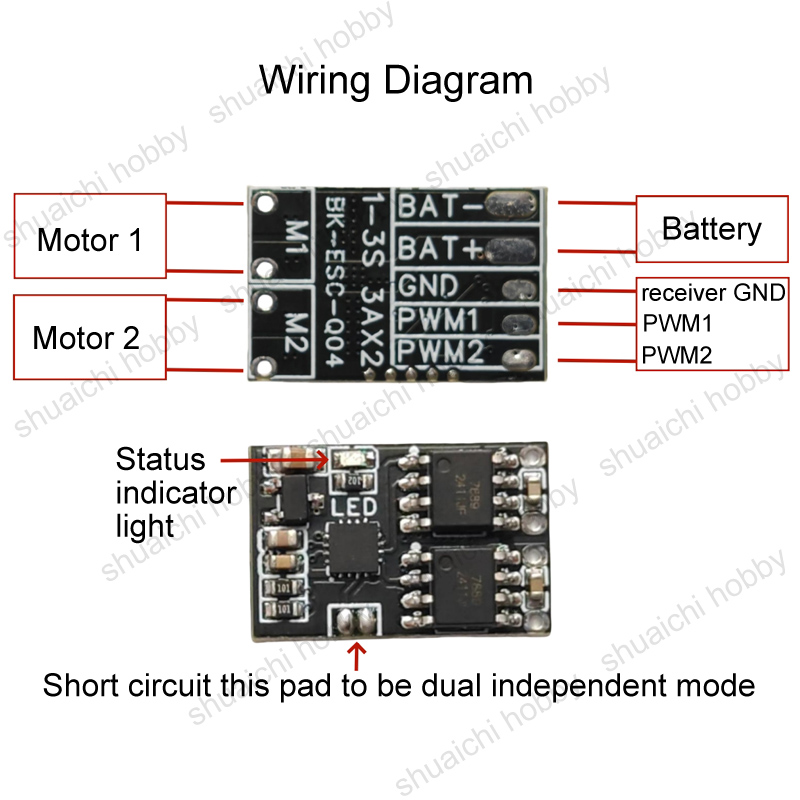 4PCS 1-3S 2-way Brushed ESC 3A - Rc Hobby Track recension och pris