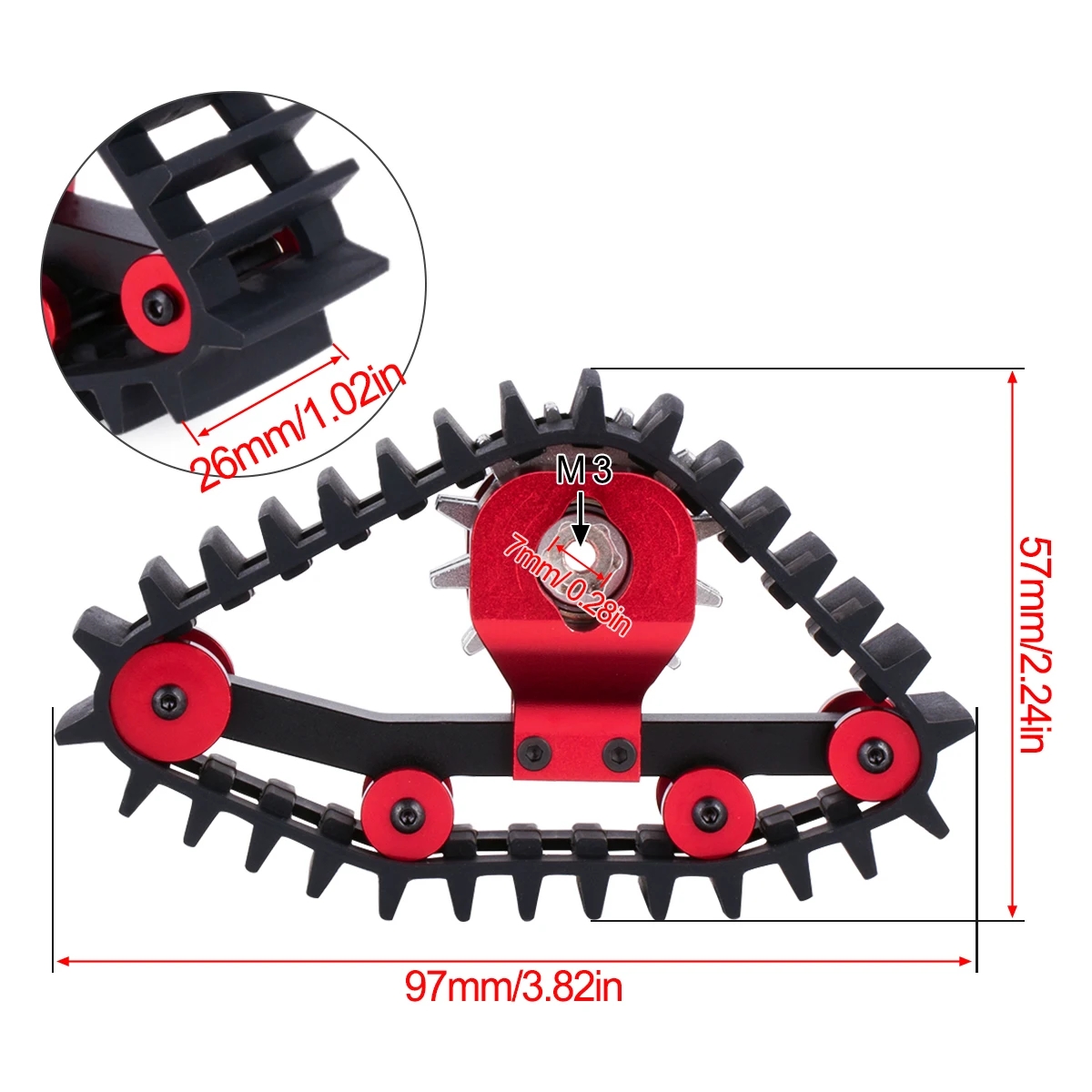4Pcs Snow Tires Set for 1/18 R - Rc Hobby Track recension och pris